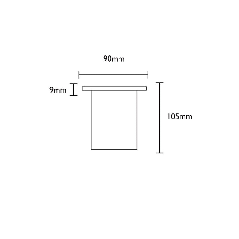 Small Faceplate Recessed Step Light / Inground Solid Copper - 12V - IGMSMC