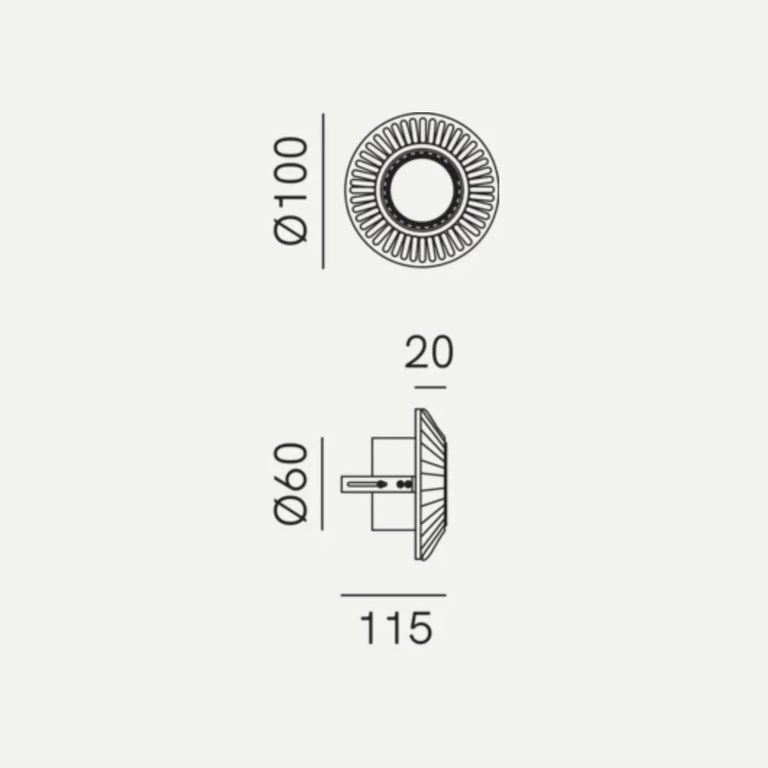 Mini Downlight Fluted Ceiling Light - 208.07.OO