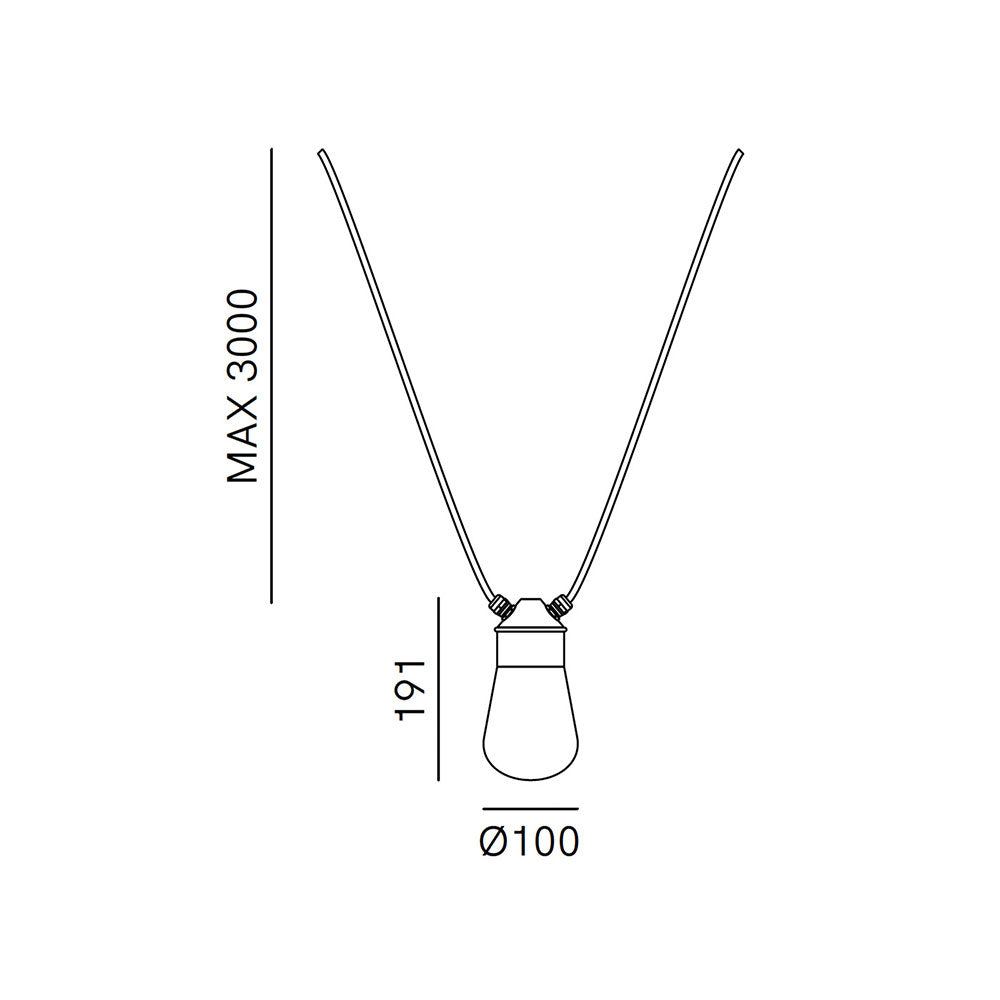 Drop Mini Double Cable Cluster Pendant Antique Brass / Clear - IL.270.42.OOT