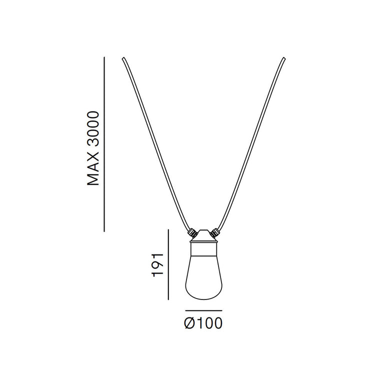 Drop Mini Double Cable Cluster Pendant Antique Brass / Clear - IL.270.42.OOT