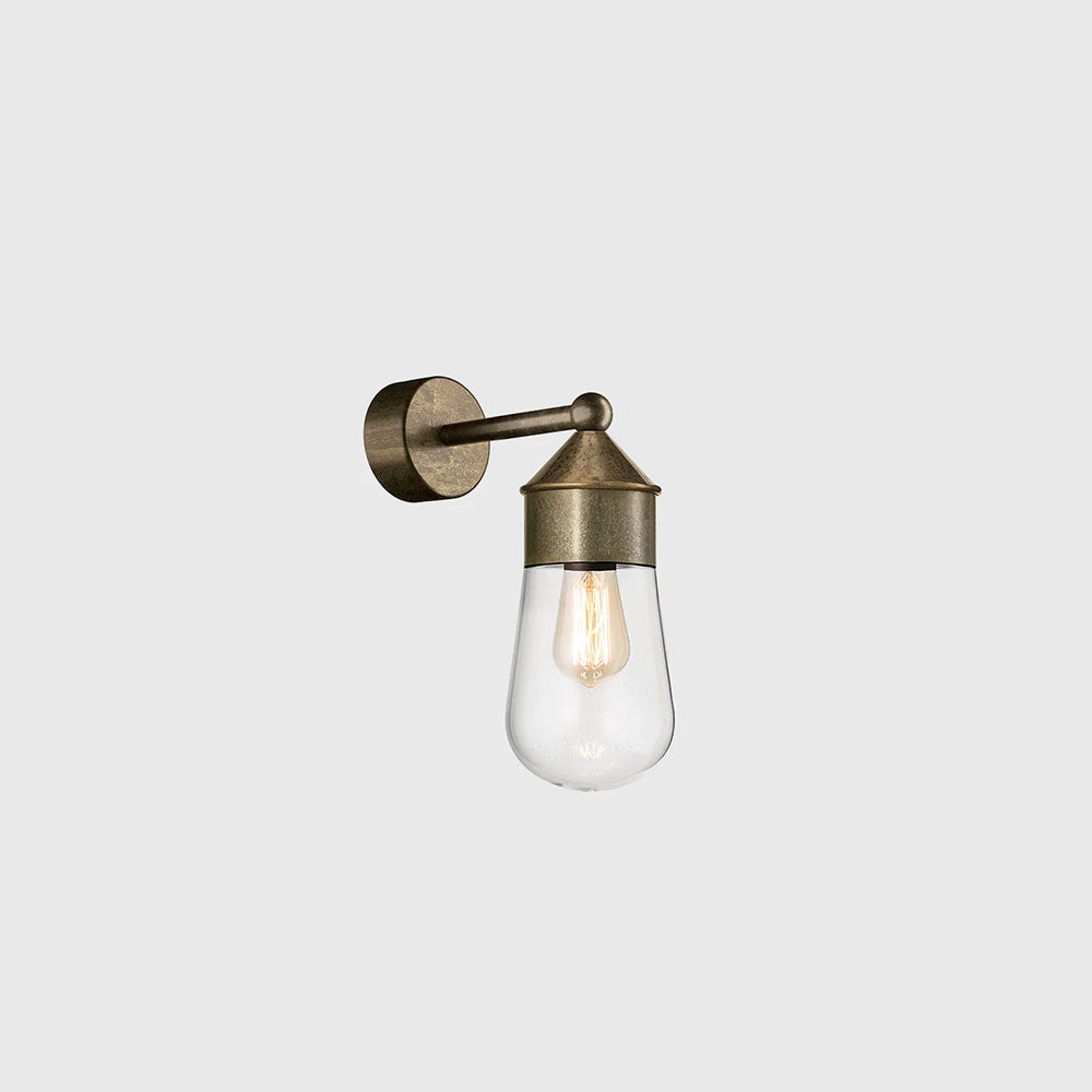 Drop Mini Wall Light Antique Brass / Clear - 270.44.OOT