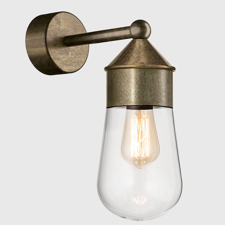 Drop Mini Wall Light Antique Brass / Clear - 270.44.OOT
