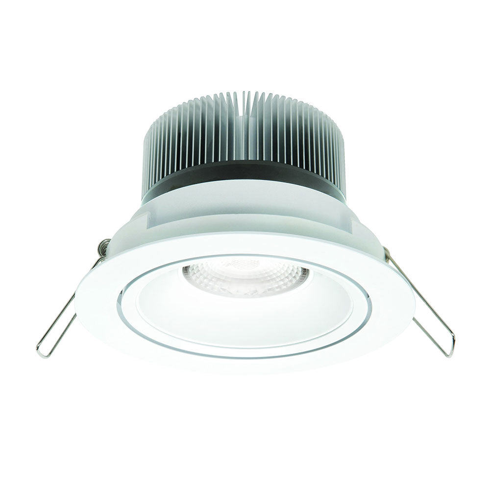 Illumina 12W LED Dimmable Gimbal Downlight White / Tri-Colour - 22269/05