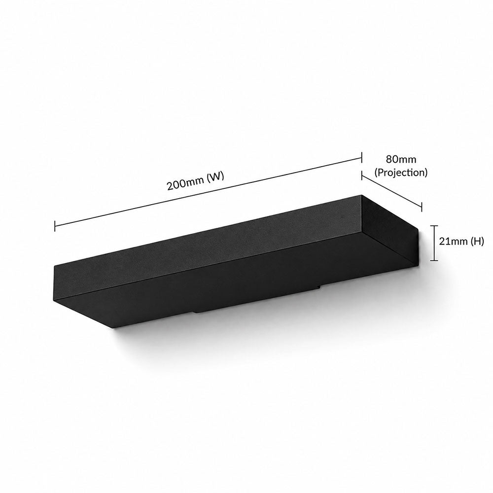 Ibox Slimline 20W LED Dimmable Black Wall Light