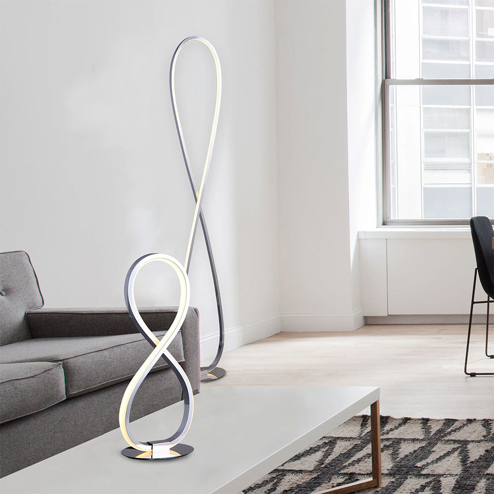 Infinite LED Floor Lamp Chrome / Warm White - LL-LED-20C