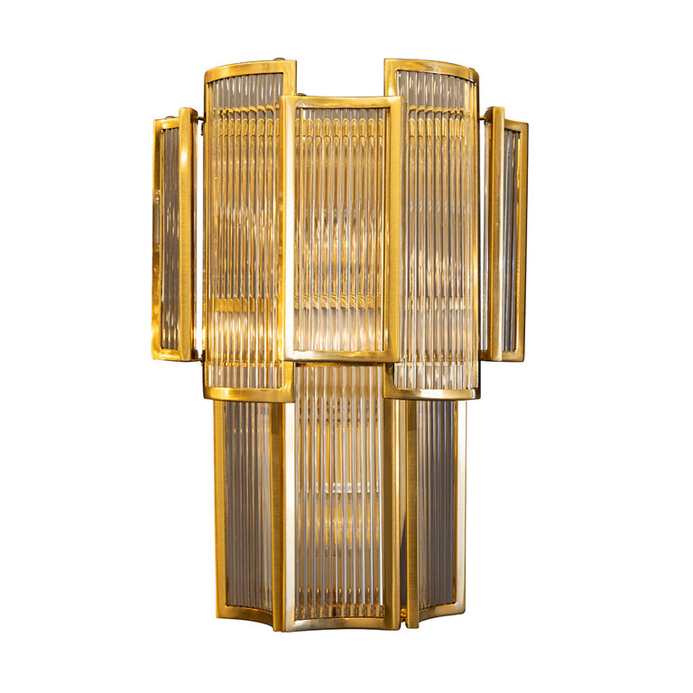 Jasina 4 Light Wall Light Brushed Brass - JASINA-A4