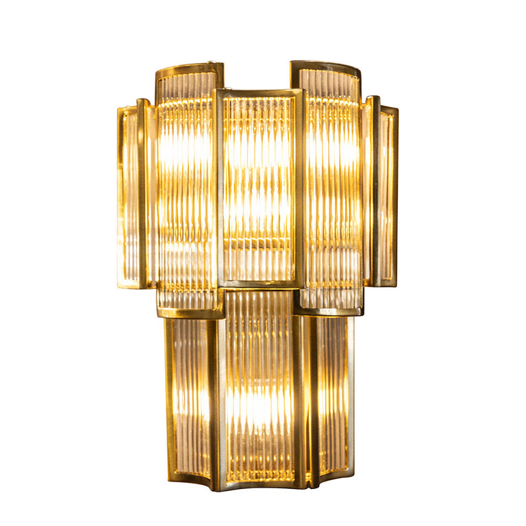 Jasina 4 Light Wall Light Brushed Brass - JASINA-A4