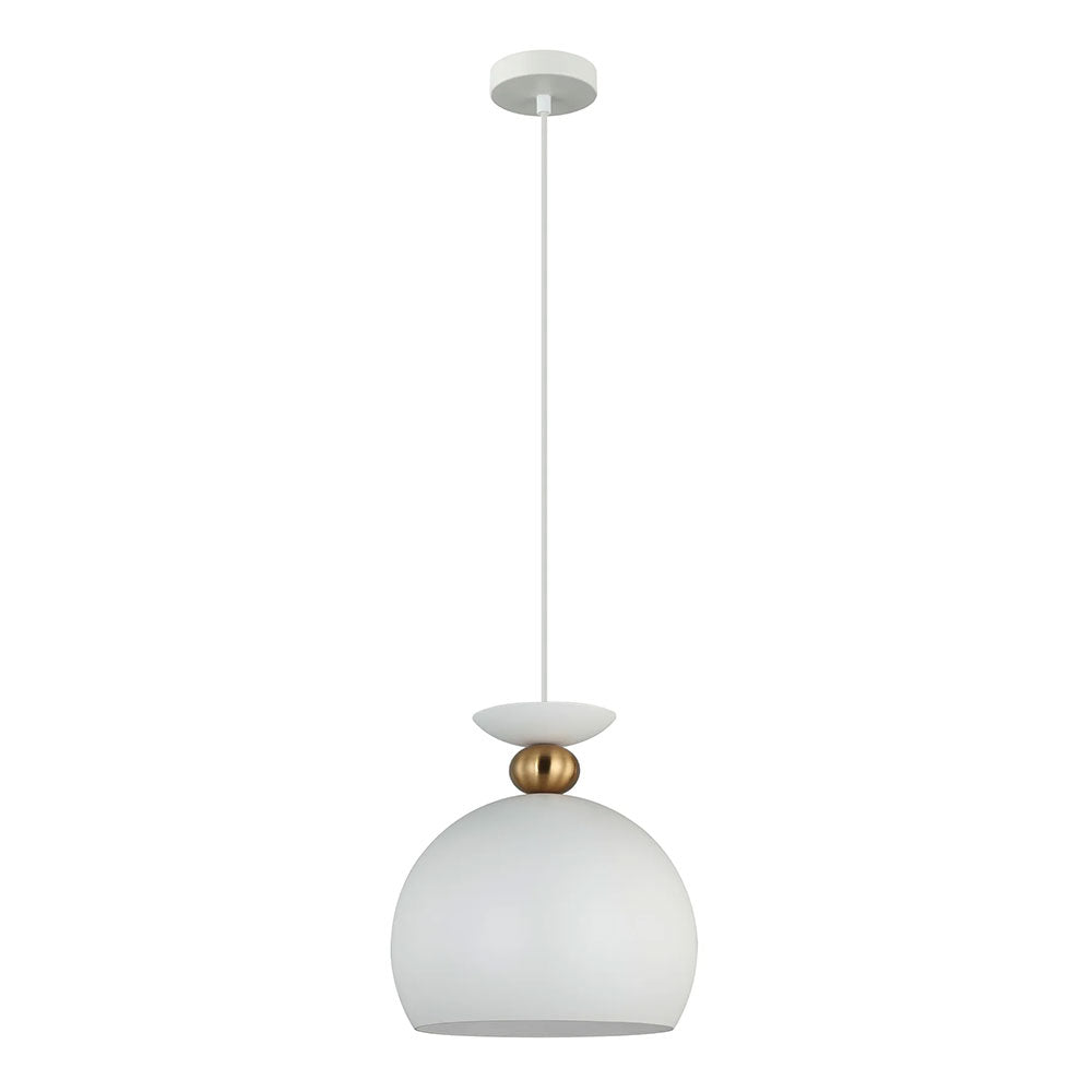 Interior Wine Shade with Brass Highlights Pendant Matt White - KANSI3