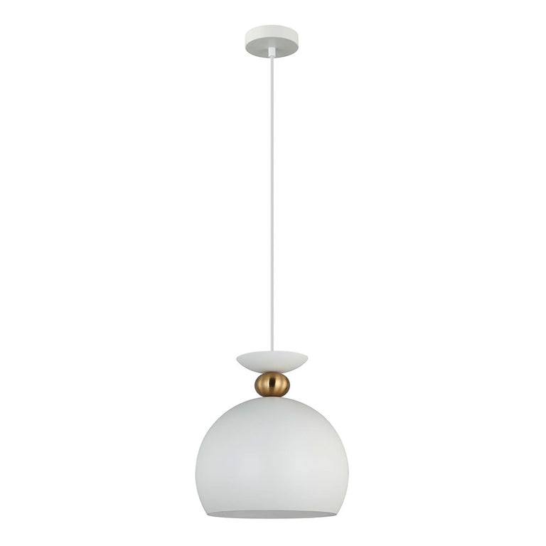 Interior Wine Shade with Brass Highlights Pendant Matt White - KANSI3