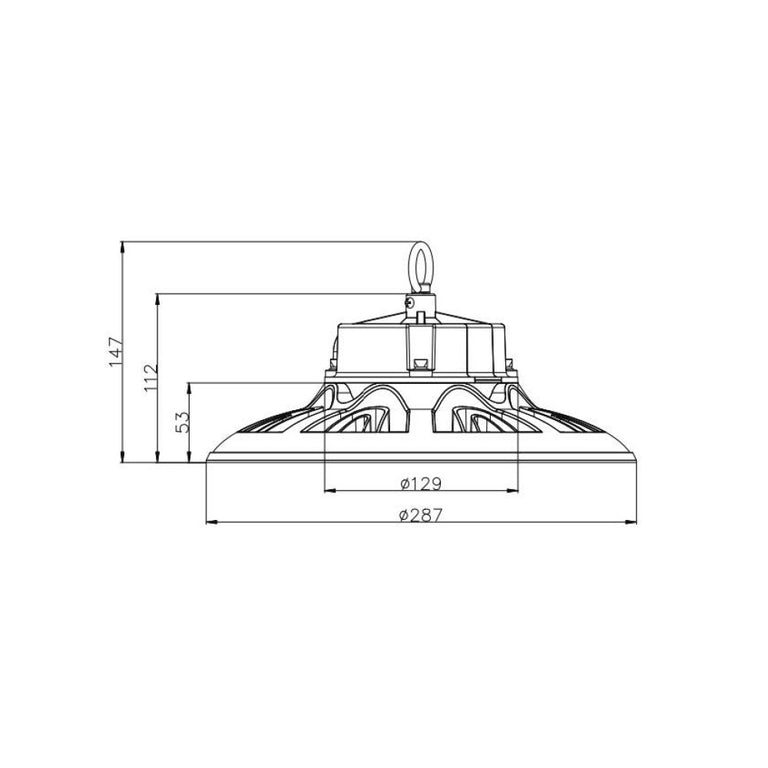 UFO 100W / 120W / 150W  LED Dimmable Highbay Black / Tri-Colour - KD008-BKTCTP150-100