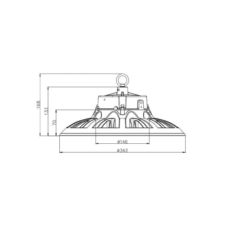 UFO 200W / 240W / 300W  LED Dimmable Highbay Black / Tri-Colour - KD008-BKTCTP300-200