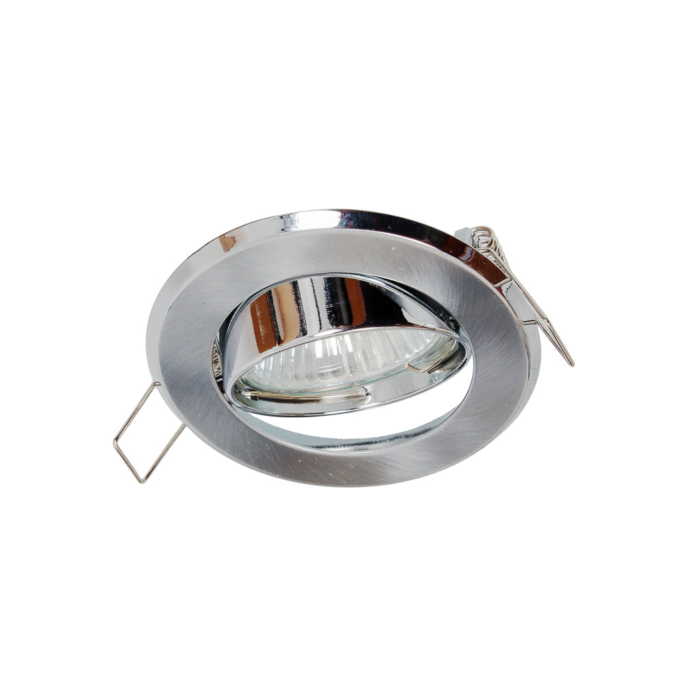 Low Voltage Round Gimble Downlight Frame Satin Chrome - KDL 7005SC/CH MR16