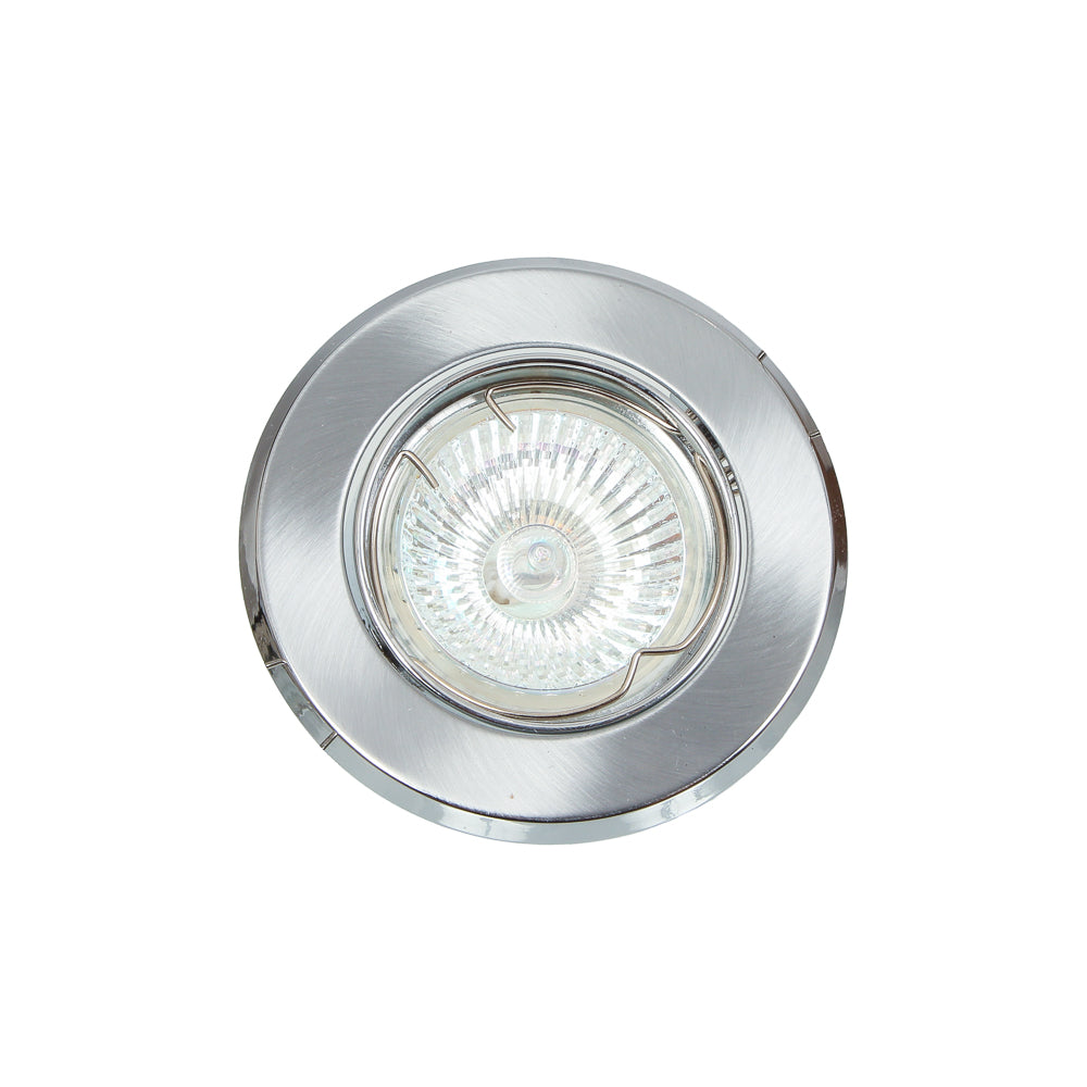 Low Voltage Round Gimble Downlight Frame Satin Chrome - KDL 7005SC/CH MR16