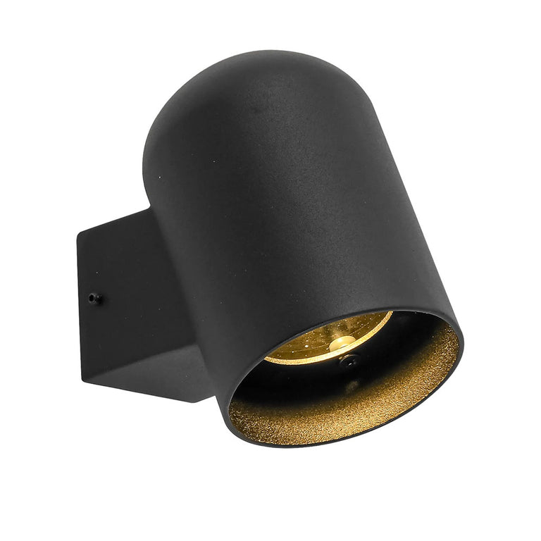 Keila Exterior Oval Surface Mounted Wall Light Matt Black - KEILA1