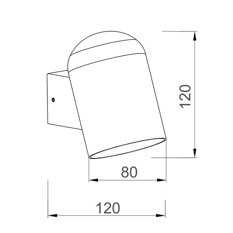Keila Exterior Oval Surface Mounted Wall Light Matt White- KEILA2