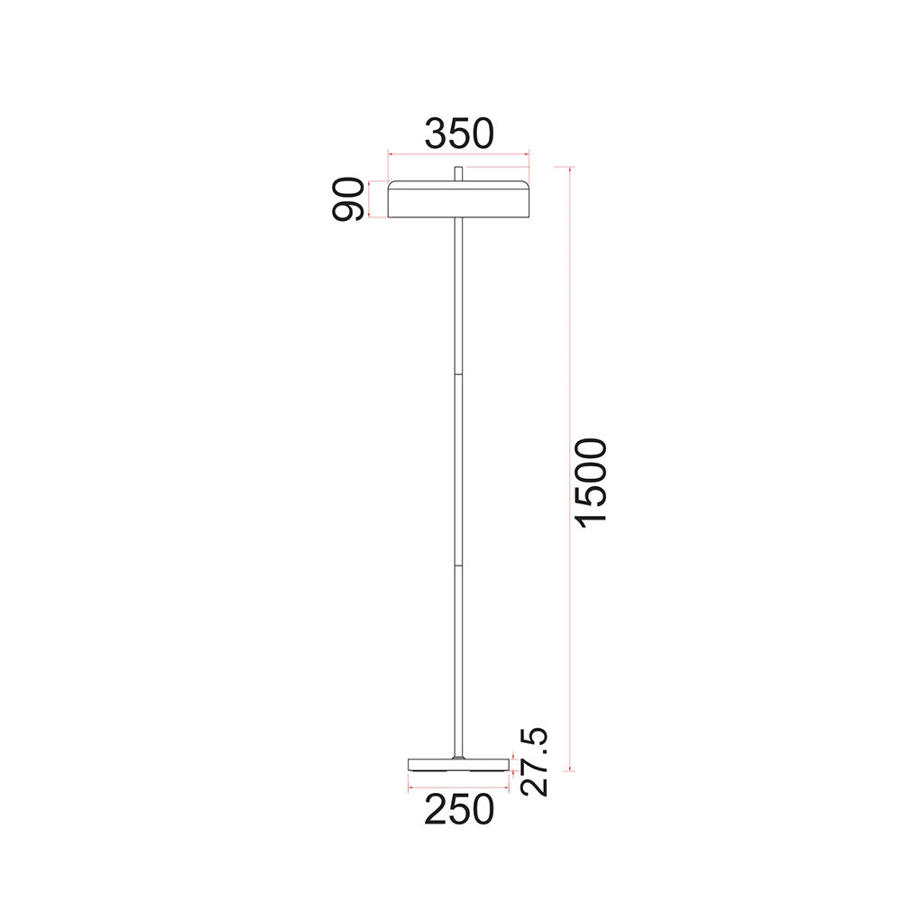 Kello Floor Lamp Matt Black - KELLO-F2
