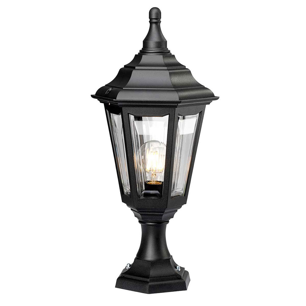 Kinsale Pedestal / Porch Lantern Black - KINSALE-PED-POR