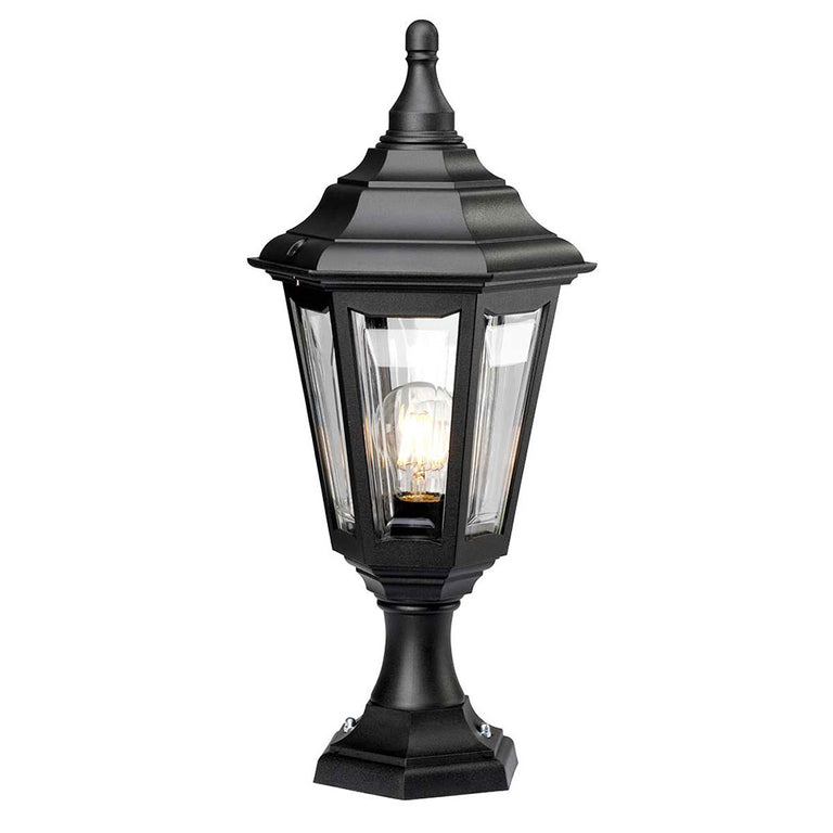 Kinsale Pedestal / Porch Lantern Black - KINSALE-PED-POR