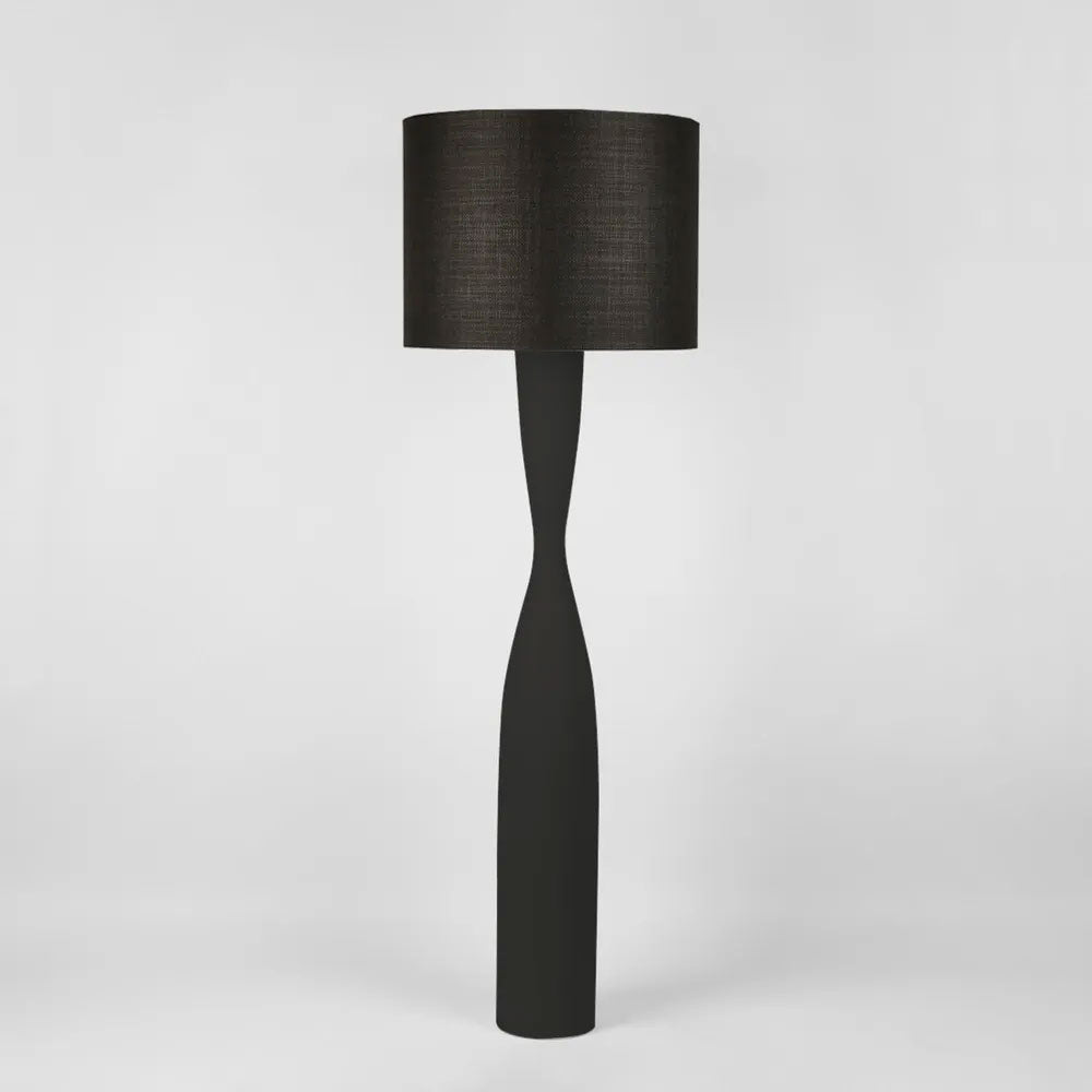 Callum Floor Lamp Black With Black Shade - MRDLMP0030