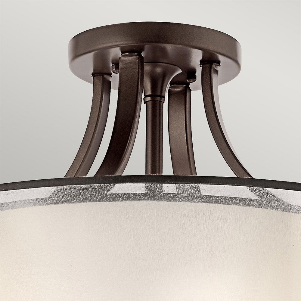 Lacey Small Semi Flush Mount Mission Bronze - KL/LACEY/SF/MB