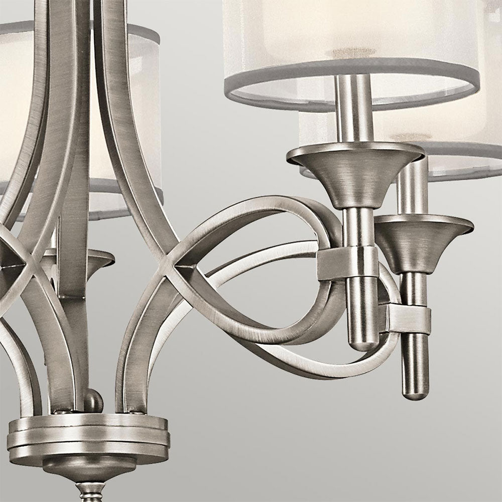 Lacey 5 Light Chandelier Antique Pewter - KL/LACEY5/AP