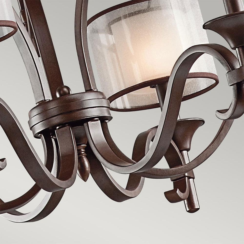 Lacey 9 Light Chandelier Mission Bronze - KL/LACEY9/MB