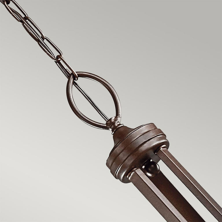 Lacey 9 Light Chandelier Mission Bronze - KL/LACEY9/MB