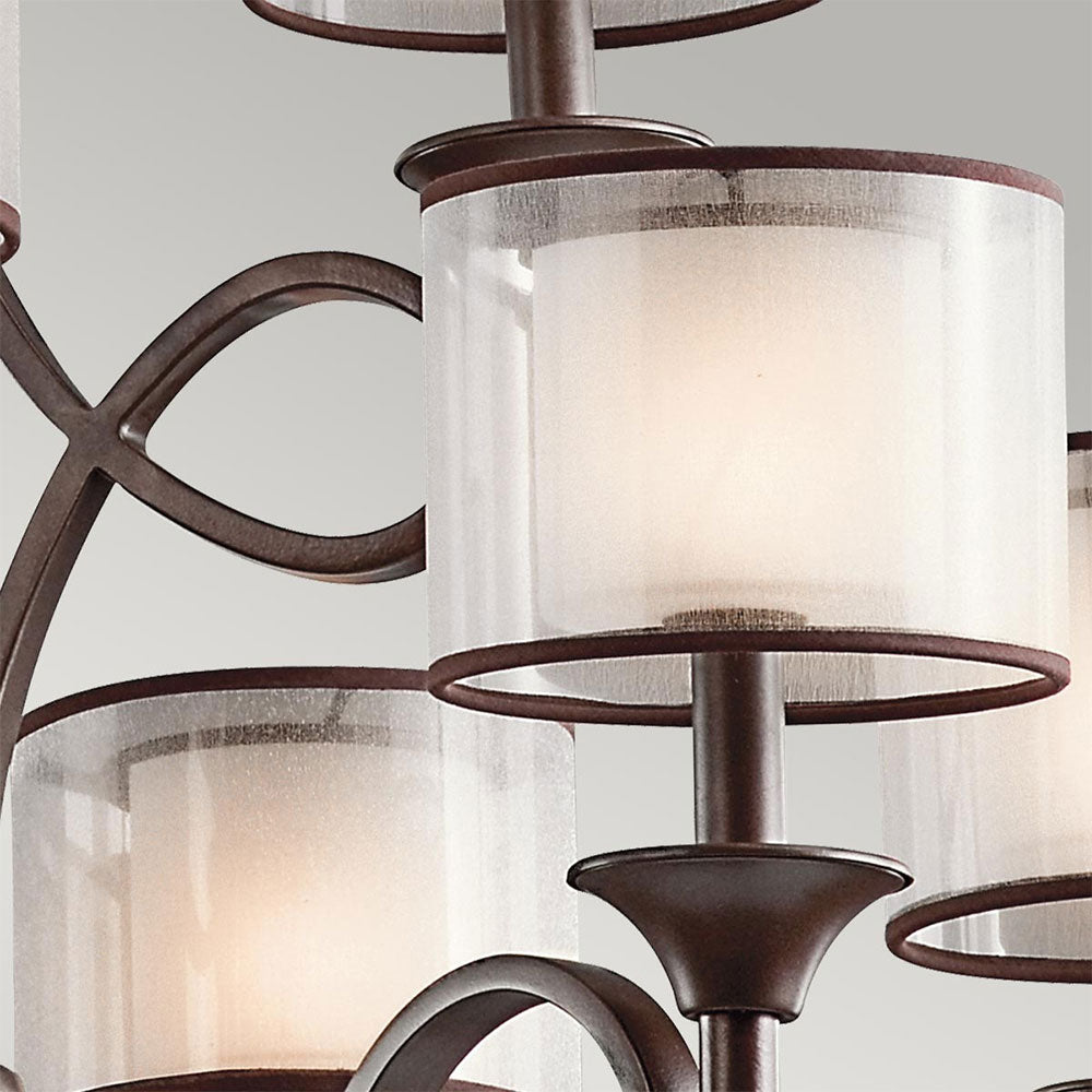 Lacey 9 Light Chandelier Mission Bronze - KL/LACEY9/MB