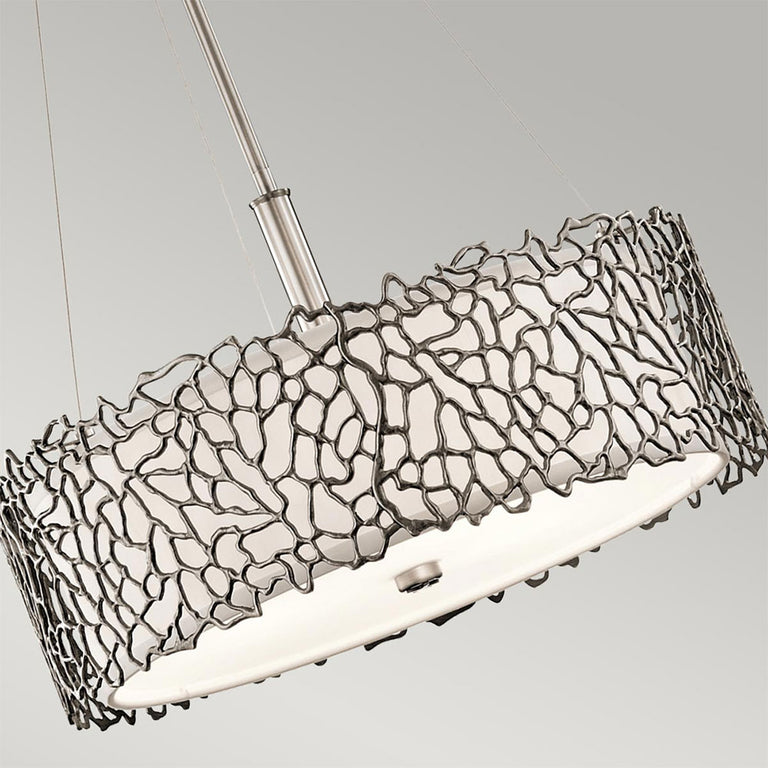Silver Coral Duo-Mount Pendant Classic Pewter - KL/SILCORAL/P/A
