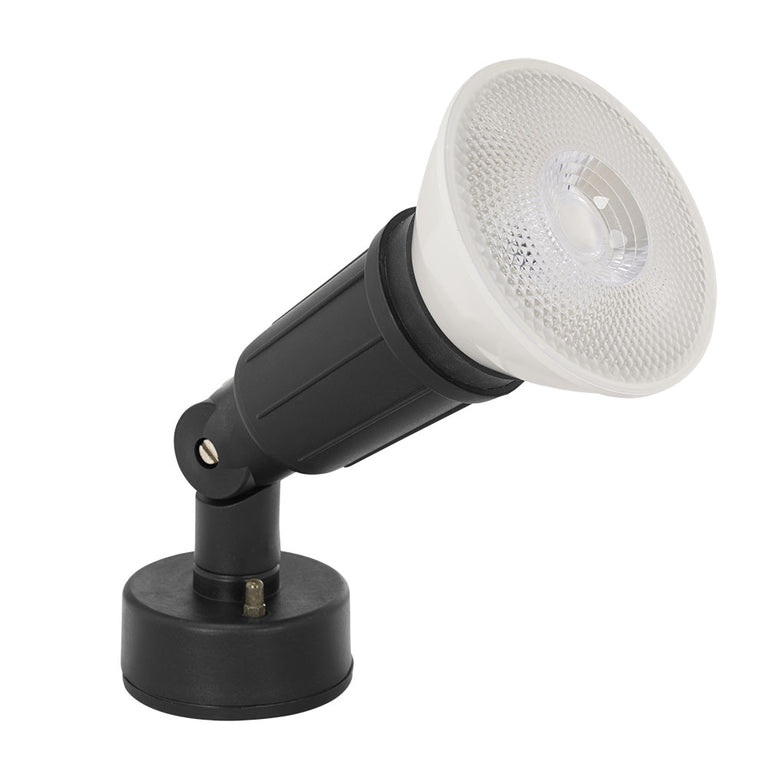 Single PAR38 15W LED Durable Floodlight Black / Daylight - KP150-BL + PAR38-15WLED-DL