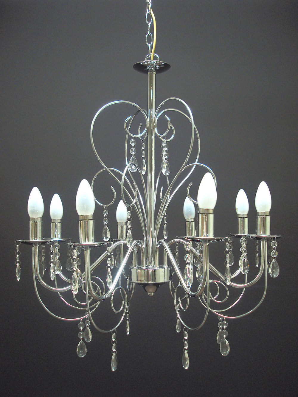 Krista 8 Light Crystal Chandelier Chrome - KRISTA 8-CHROME