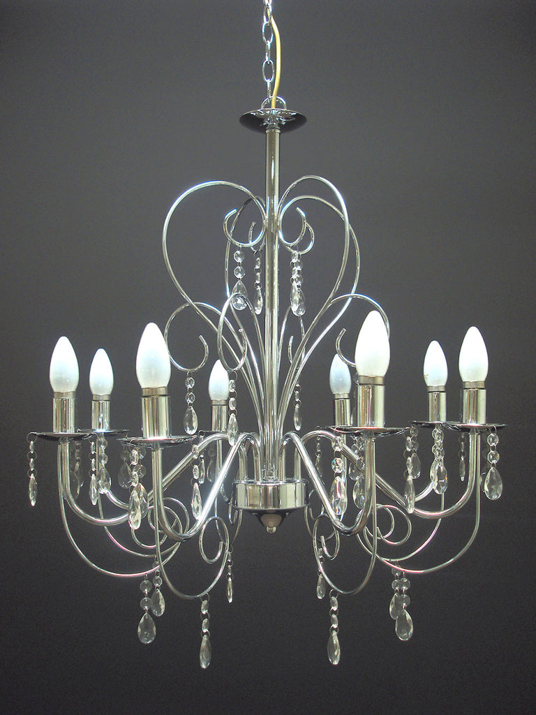 Krista 8 Light Crystal Chandelier Chrome - KRISTA 8-CHROME
