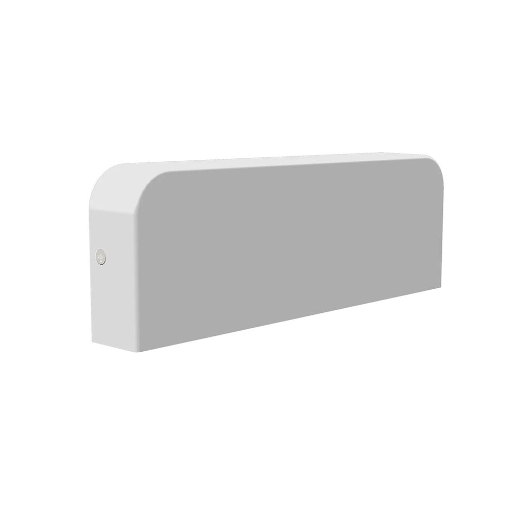 Rectangular 240V 10W LED Wall Light Matt White / Warm White - KUK2