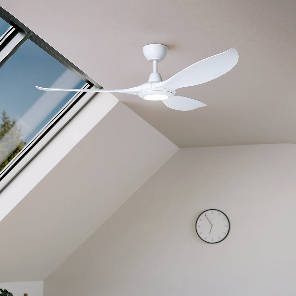 Kurrawa 60" DC Tropically Rated Ceiling Fan With 18W Dimmable Tri-Colour LED Matt White - 20618801