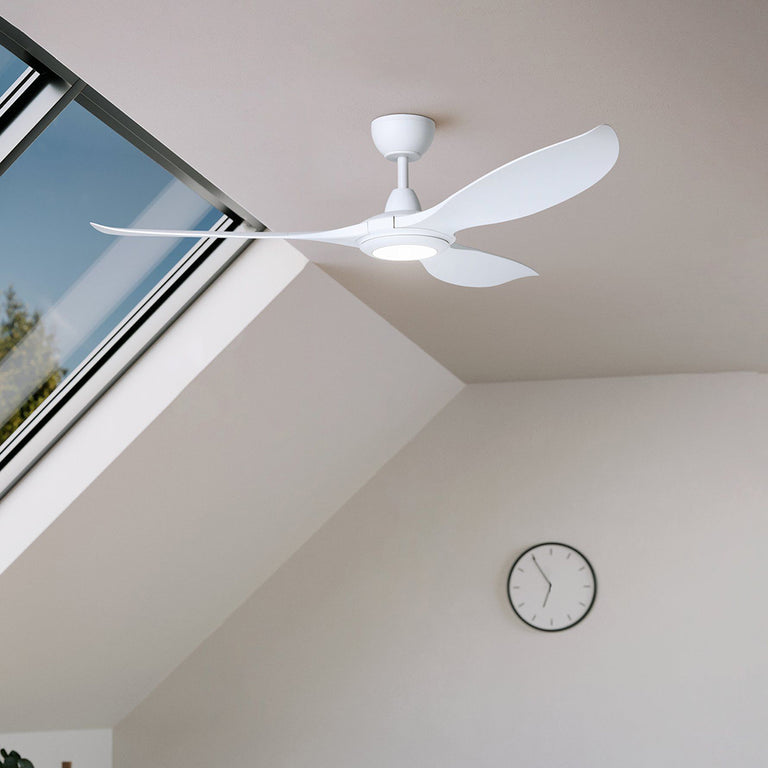 Kurrawa 60" DC Tropically Rated Ceiling Fan With 18W Dimmable Tri-Colour LED Matt White - 20618801