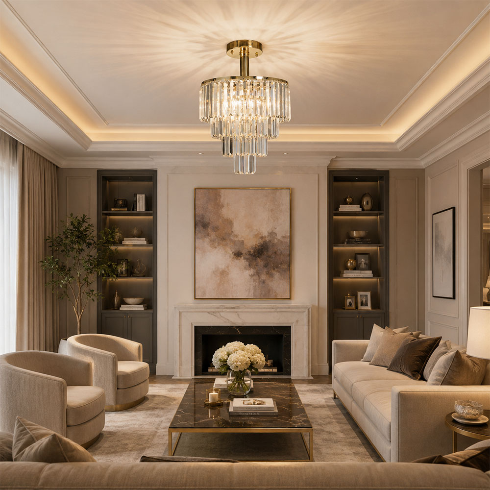 Karina 5 Light Semi-Flush Mount Light Gold - KARINA-40-CTC GLD