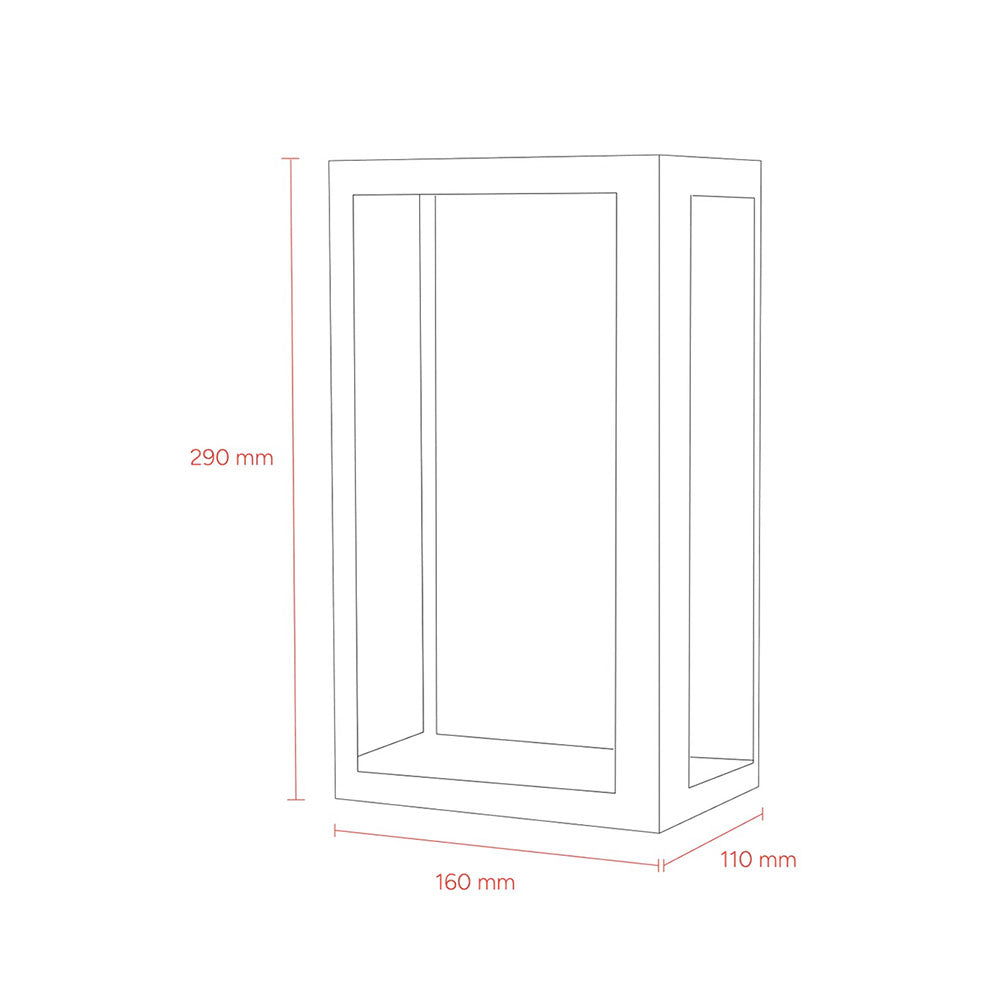 Kent 1 Light Outdoor Wall Light Forge Black - MDAKEN1BK