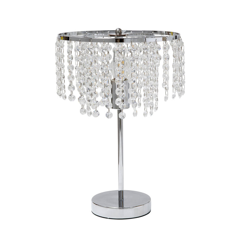 Crystal 1 Light Table Lamp Chrome - KRISTAL T/L Chrome