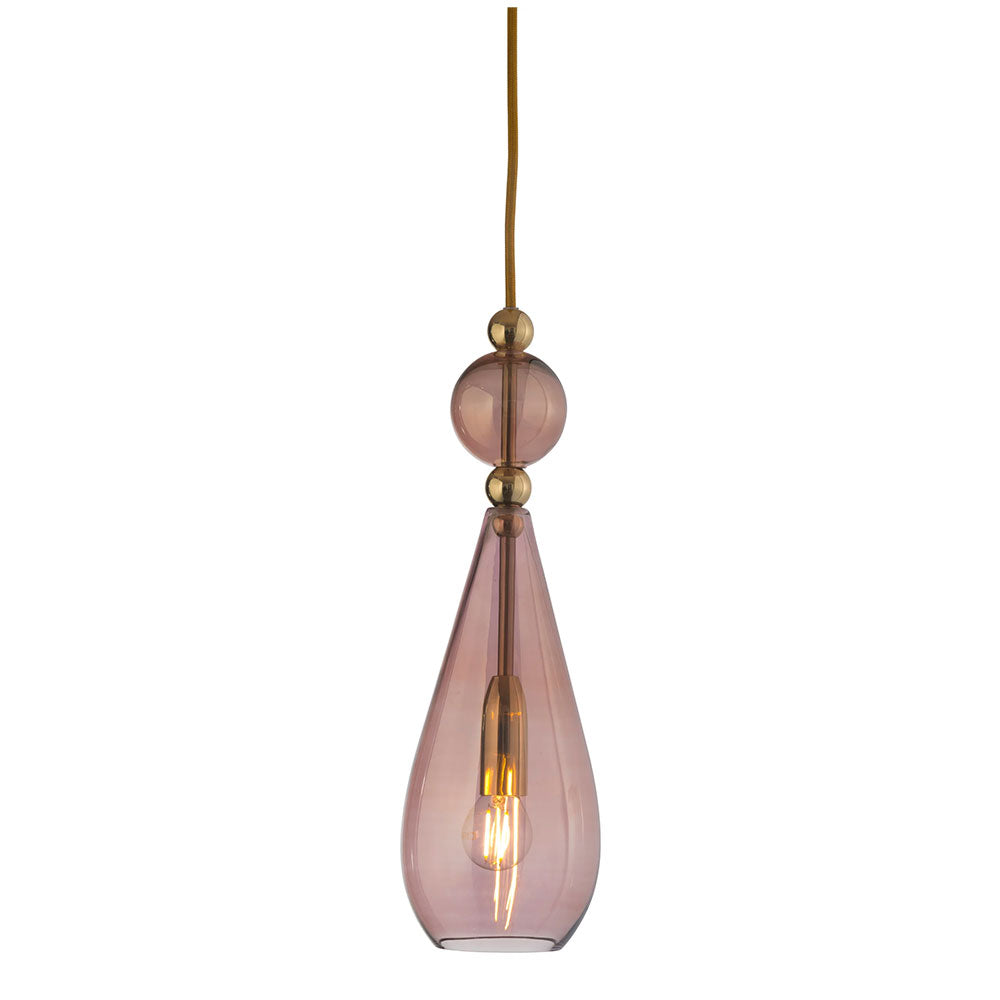 Smykke Medium Gold Pendant Obsidian / Obsidian Ball - LA101132