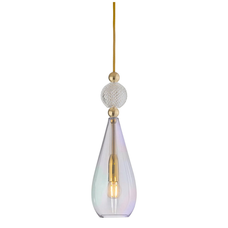 Smykke Medium Gold Pendant Chameleon / Crystal Pattern Ball - LA101155