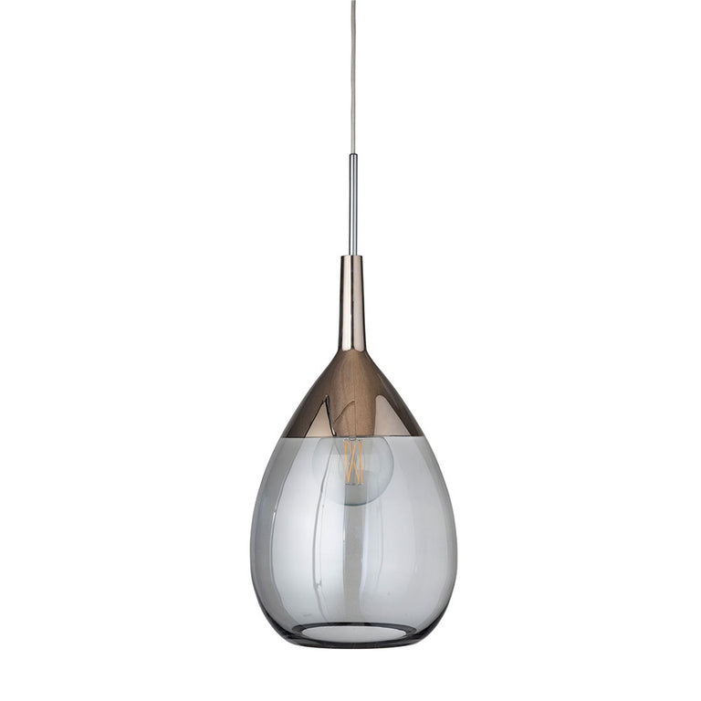 Lute Extra Large Pendant Smokey Grey / Platinum - LA101381