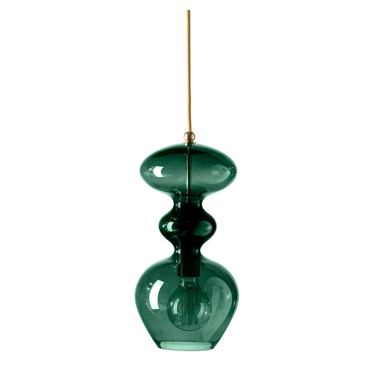 Futura Medium Pendant Gold / Ivy Green - LA101409