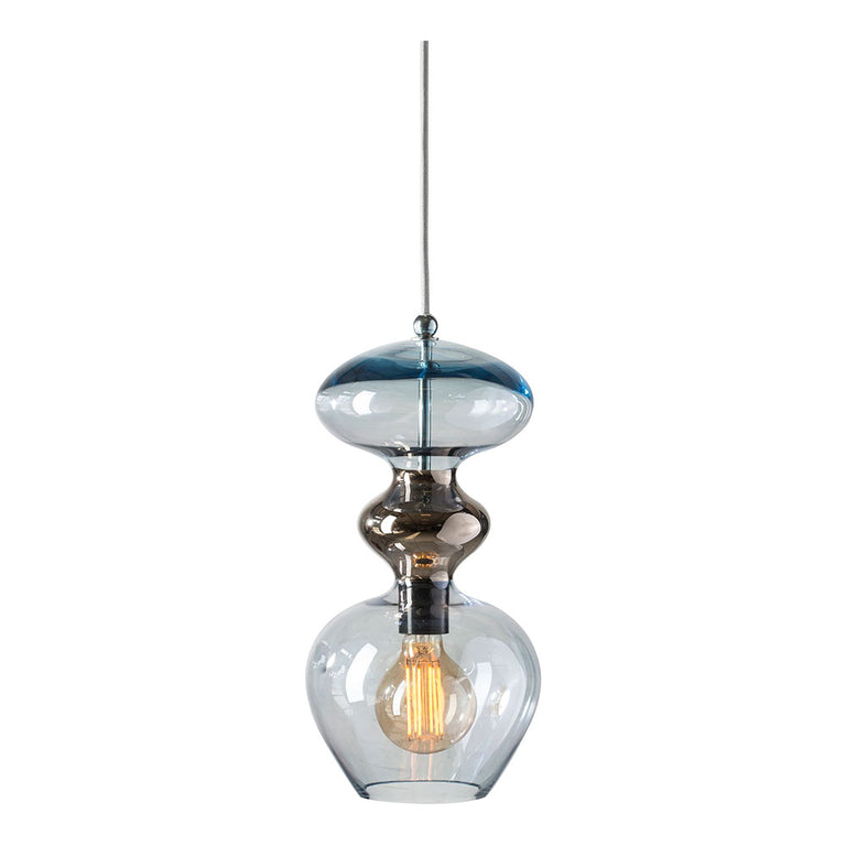 Futura Medium Pendant Silver / Topaz Blue Platinum - LA101434