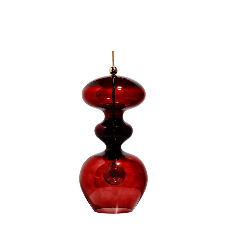 Futura Extra Large Pendant Gold / Ruby - LA101448