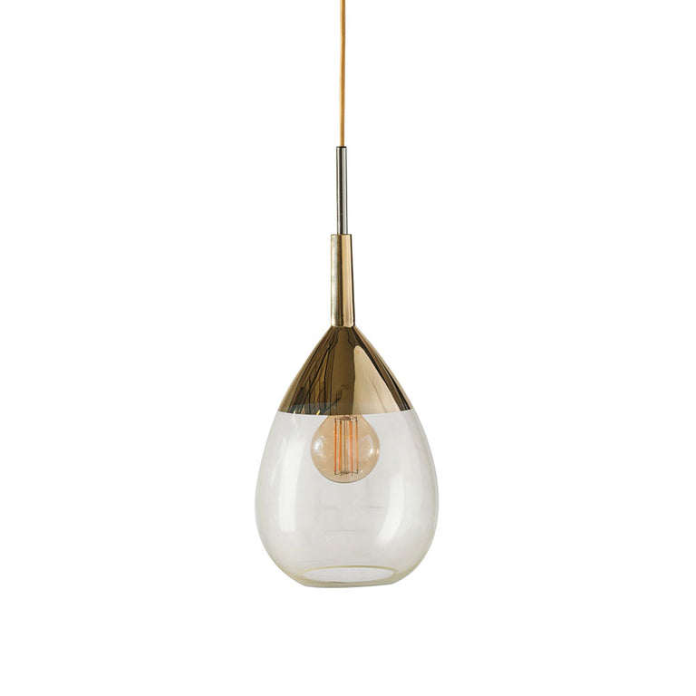 Lute Medium Pendant Alabaster / Gold - LA101463