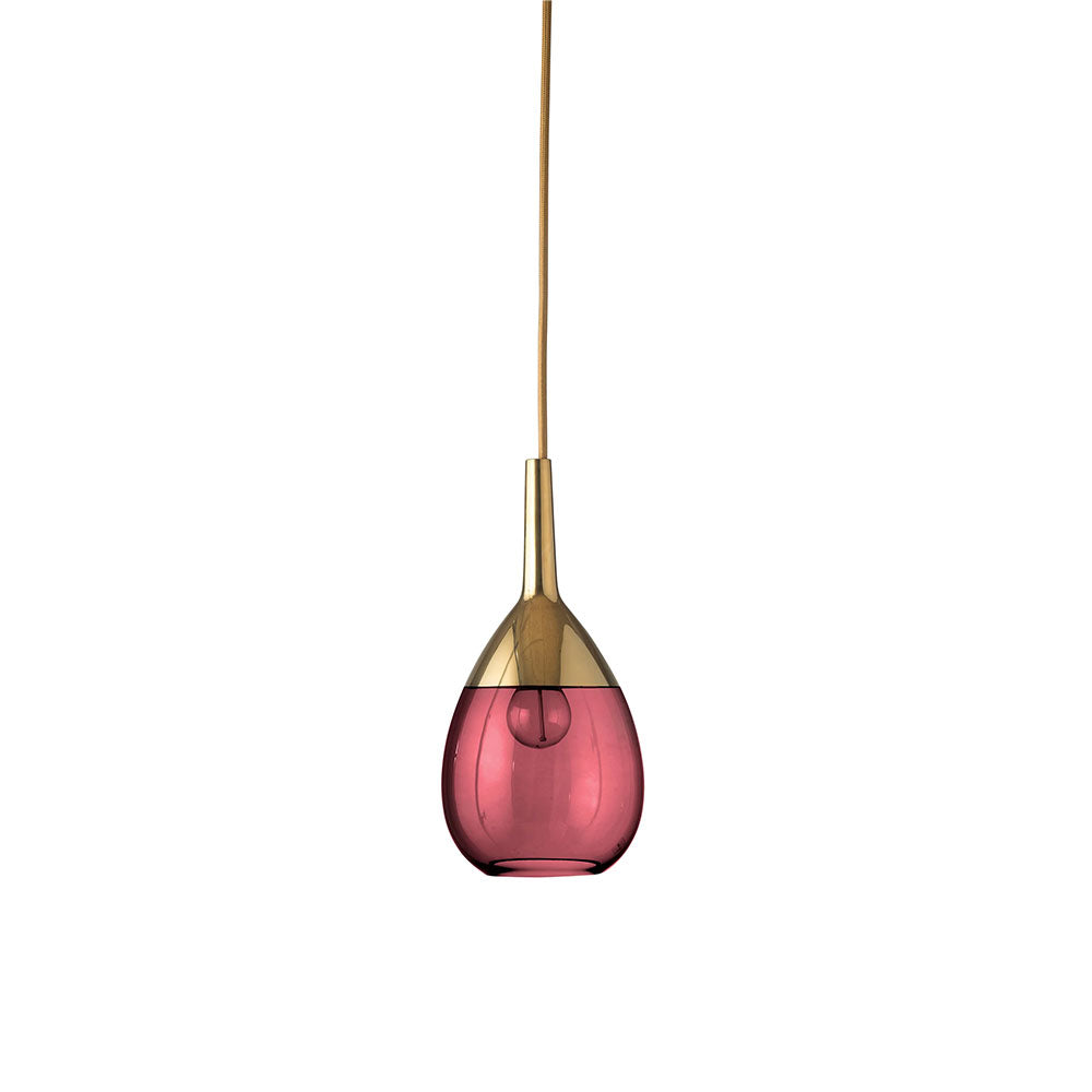 Lute Small Pendant Ruby / Gold - LA101474