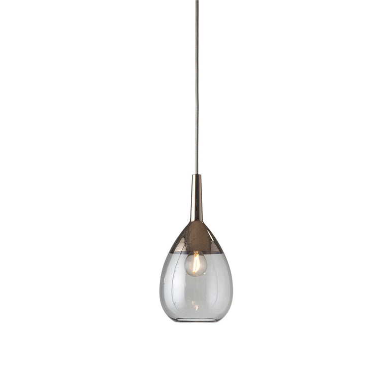 Lute Small Pendant Smokey Grey / Platinum - LA101476