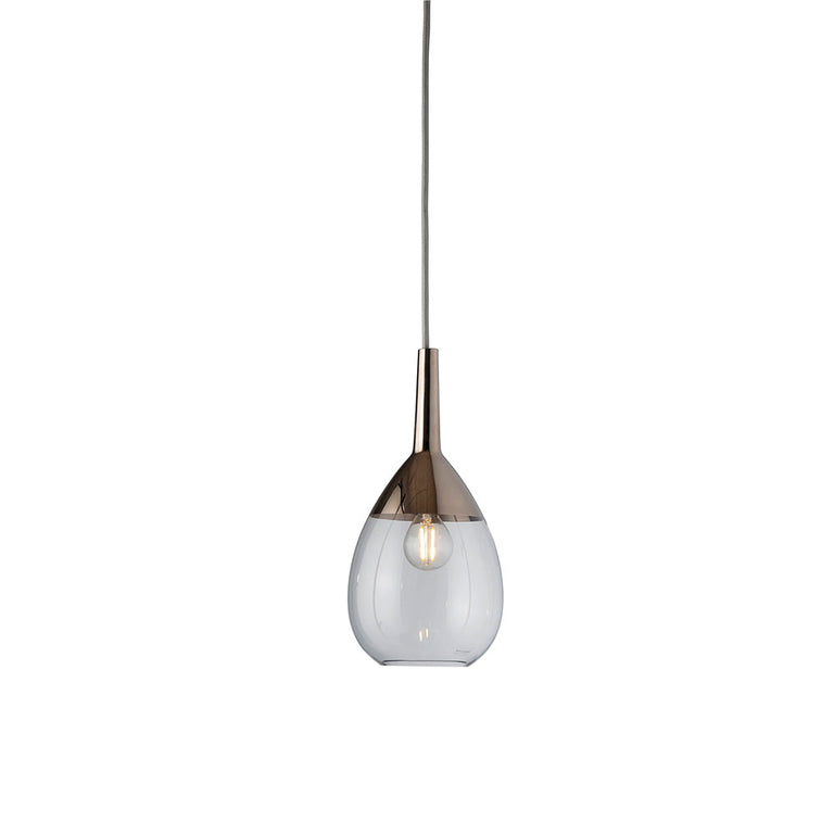 Lute Small Pendant Clear / Platinum - LA101480