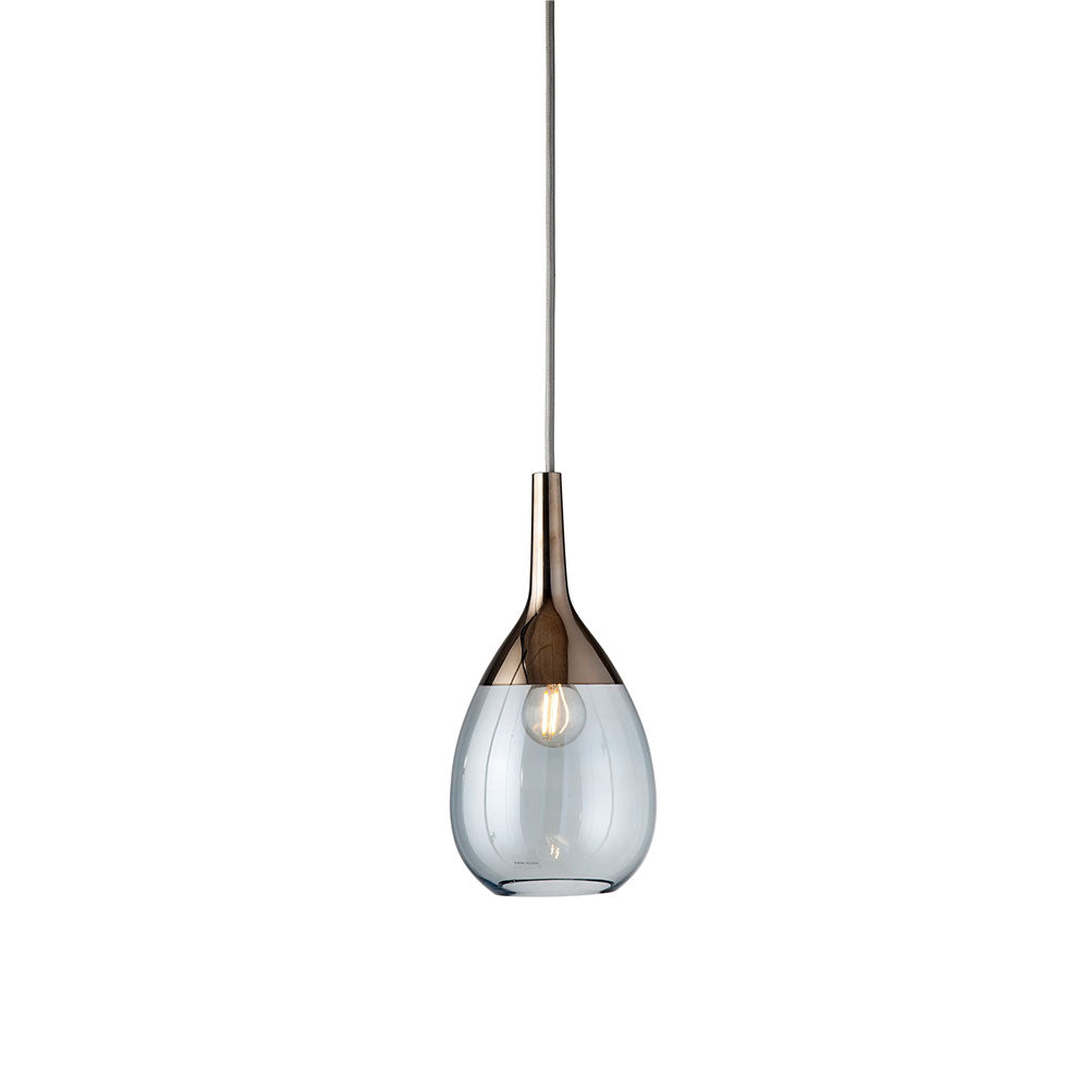 Lute Small Pendant Topaz Blue / Platinum - LA101483