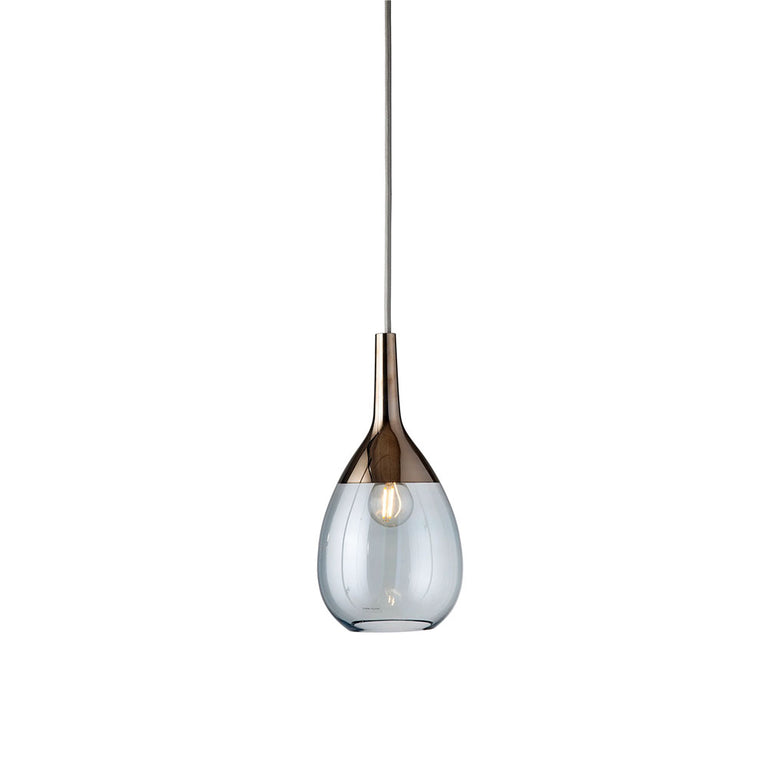 Lute Small Pendant Topaz Blue / Platinum - LA101483
